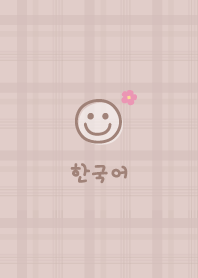 Korea Plaid<Flower>brown