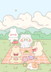 Little nature ghost and rabbit