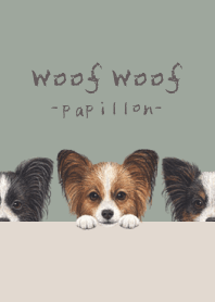 Woof Woof - Papillon - GREEN GRAY