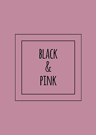 ブラック & ピンク / ラインスクエア