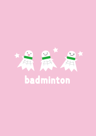 three badminton shuttle pink