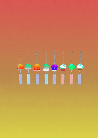 Summer wind chimes Orange Yellow