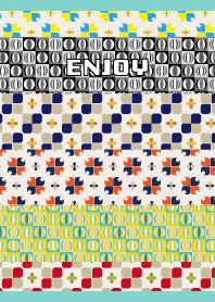 Fun patterns02  blue JP