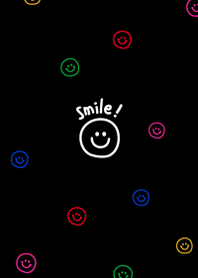 colorful smiling faces (black)