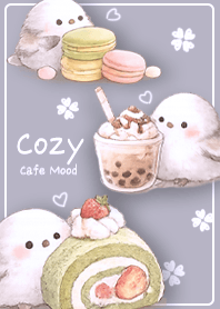 purple Fluffy Shimaenaga Cafe