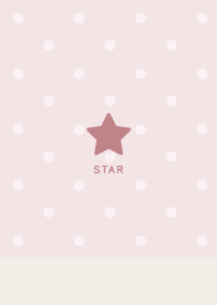 Star&Polka Dots//Be&Br/Dull Pink/04