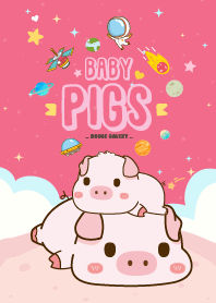 หมูน้อย โลกกาแล็กซี่ สีชมพูร้อนแรง