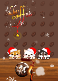 柴犬とクリスマス珈琲タイム