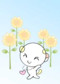 แมวนำโชคและรอยยิ้ม 3 ดอกทานตะวัน