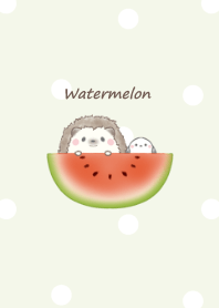 Hedgehog and Shimaenaga -watermelon- gr2