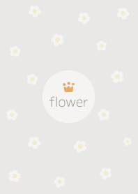 ดอกไม้ <มงกุฎ> สีเทาเบจ.