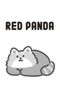 Monochrome red panda theme