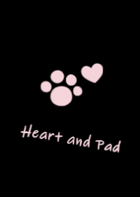 Heart and Pad Black and Pink