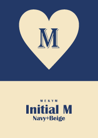 Initial M Navy+Beige