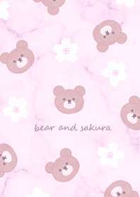 クマと桜と大理石♥ピンクパープル12_2