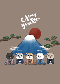 neko new year - brown