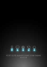 MINT BLUE BLACK LIGHT ICON THEME