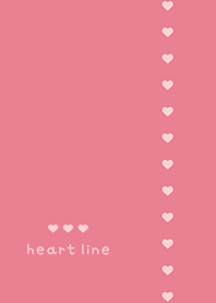 heart line*pink & brown