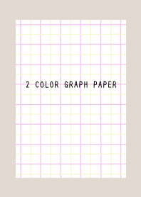 2 COLOR GRAPH PAPERj-PINK&YELLOW-BEIGE