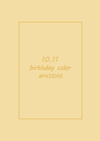 birthday color - October 11