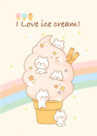 แก๊งลูกหมี พวกเรารักไอศกรีม(สีเบจ)