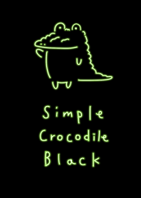 シンプル ワニ ブラック