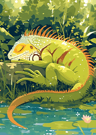 Wild Green Iguana JP
