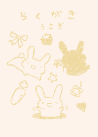 rakugaki usagi dull color yellow