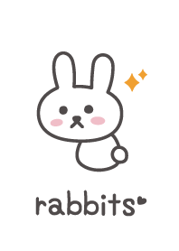 Rabbits*White*Glitter