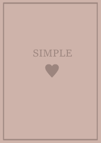 SIMPLE HEART =dustybrown beige=