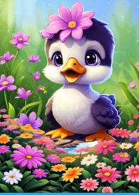 Cute cartoon duck theme