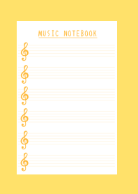 ORANGE COLOR MUSICAL NOTES/YELLOW