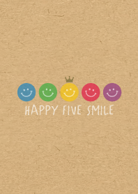 HAPPY CROWN SMILE -5color KRAFT- 10