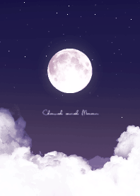 雲と満月 - ミッドナイト パープル 01