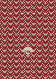 JAPAN WAVE PATTERN RED BEIGE NAVY