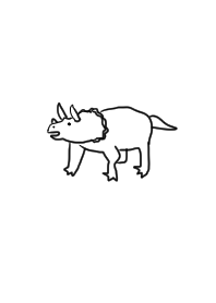 ゆる恐竜。トリケラトプス。