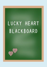 LUCKY HEART BLACKBOARD-LIGHT BLUE-YELLOW