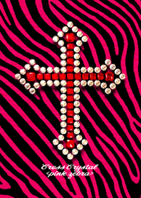 Cross Crystal <pink zebra>