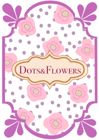 Dots and flowers (pink&Purple)