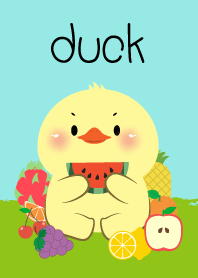 Cute Duck Love Fruit Theme