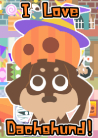 I Love Dachshund & Halloween2