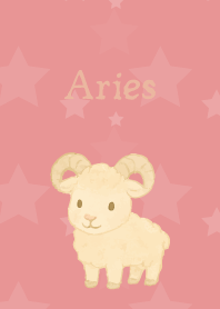 Cute Aries on light pink