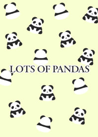 LOTS OF PANDAS/LIGHT LIME YELLOW