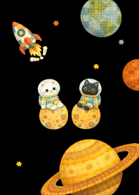 Space Cat02 black