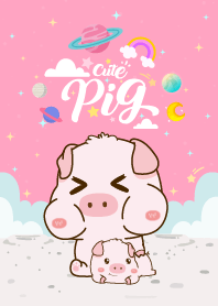 Cute Pigs Love Pink