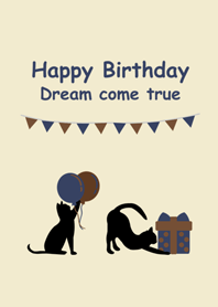 Happy birthday - black cat's blessing
