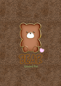 Bear Enameled Pin & Fur 58