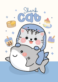 แมวฉลาม & ฉลามน่ารัก : สีฟ้าบลู