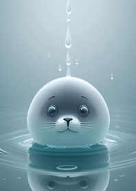 A cute seal on a rainy day 238C41