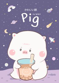 Pig Chubby : Galaxy  (Purple v.)